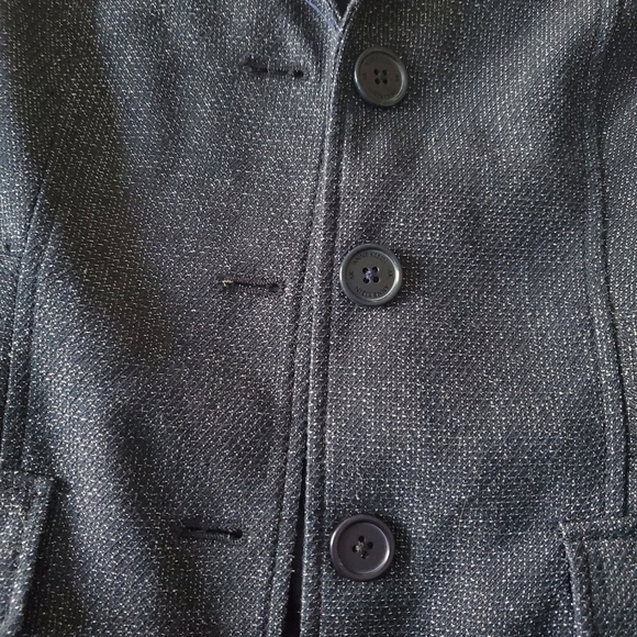Anne Klein | Navy woven stretch three button blazer - Picture 5 of 7